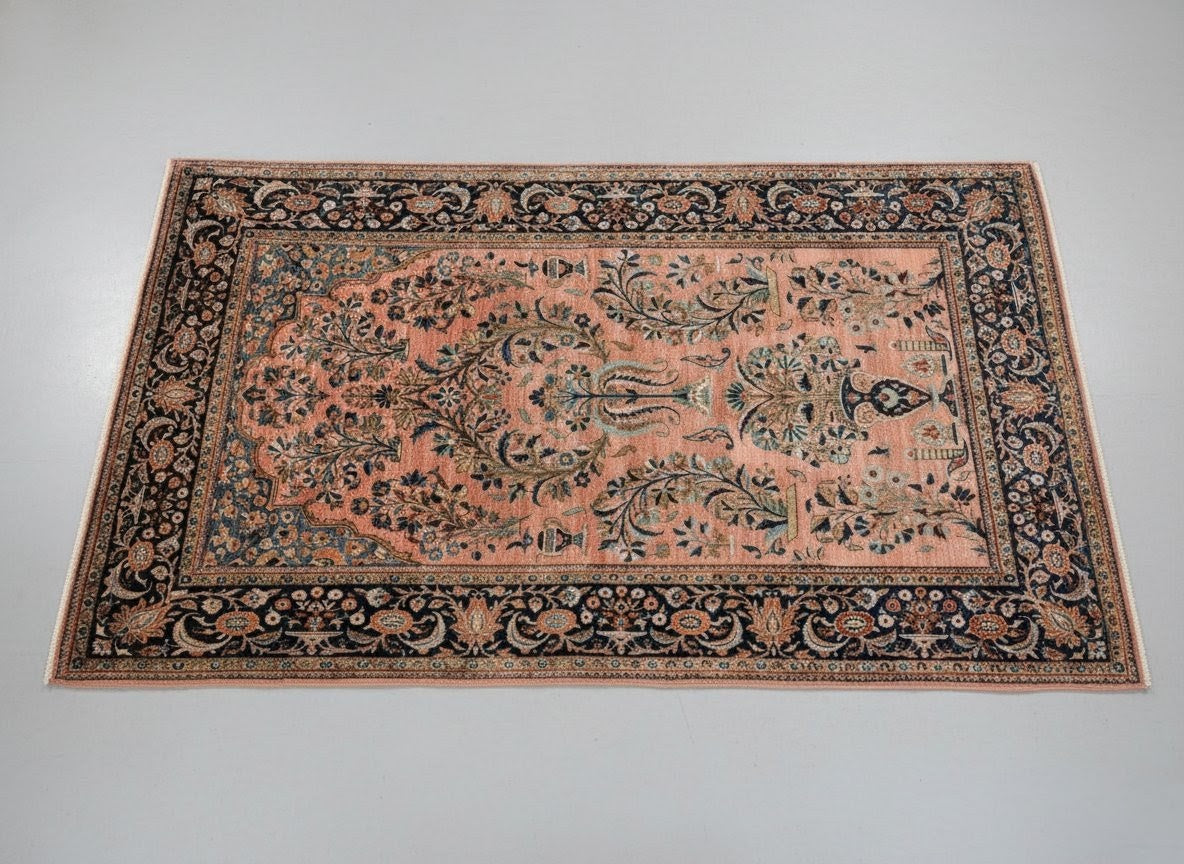 Tappeto Antico Kashan Manchester - Finezza e Storia in un Capolavoro Tessile Misura 205x125