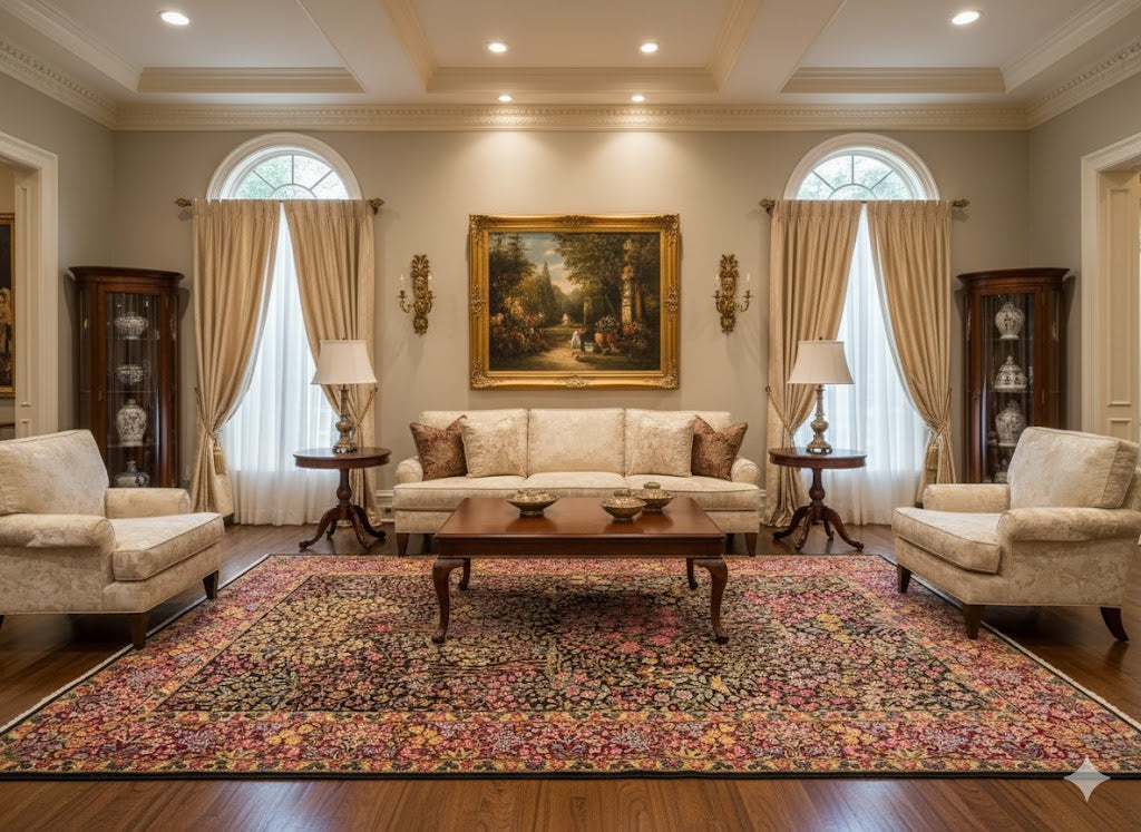 Capolavoro Persiano Kirman Mille Fleur Misura 245x155