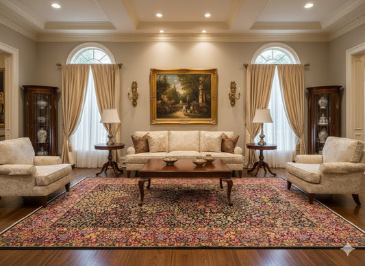 Capolavoro Persiano Kirman Mille Fleur Misura 245x155